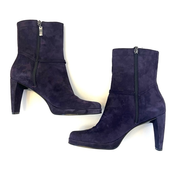 Enzo Angiolini Purple Suede Booties Sz 8.5 B15/9 - Picture 2 of 9